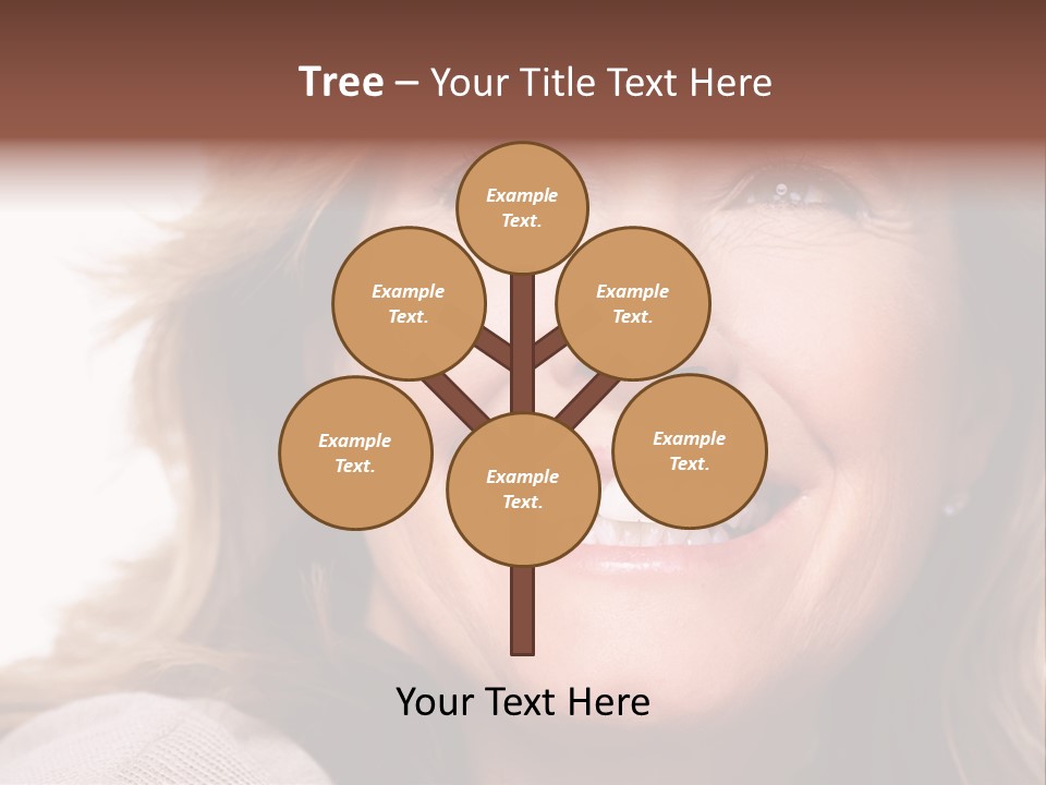 A Woman With A Smile On Her Face PowerPoint Template