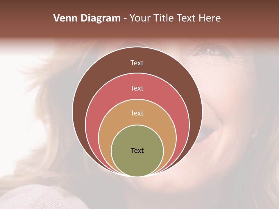 A Woman With A Smile On Her Face PowerPoint Template