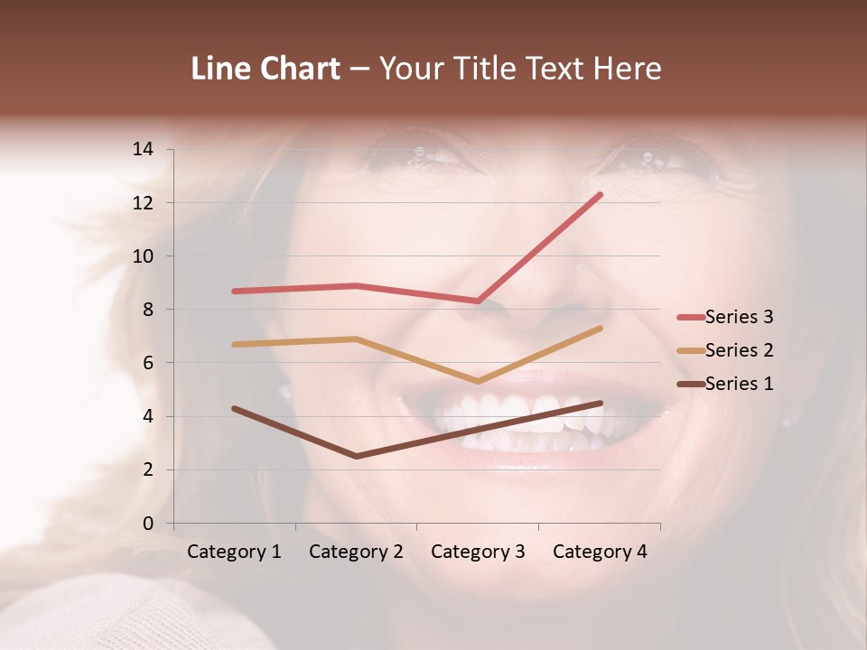A Woman With A Smile On Her Face PowerPoint Template
