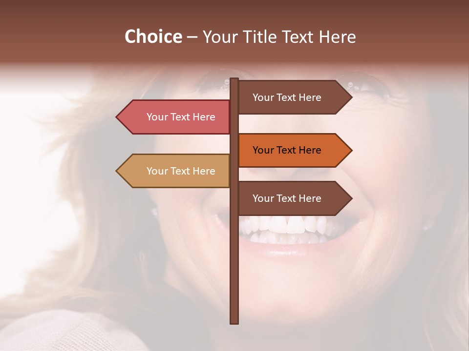 A Woman With A Smile On Her Face PowerPoint Template