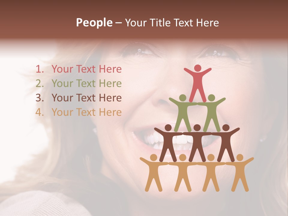 A Woman With A Smile On Her Face PowerPoint Template