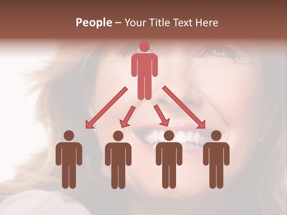 A Woman With A Smile On Her Face PowerPoint Template
