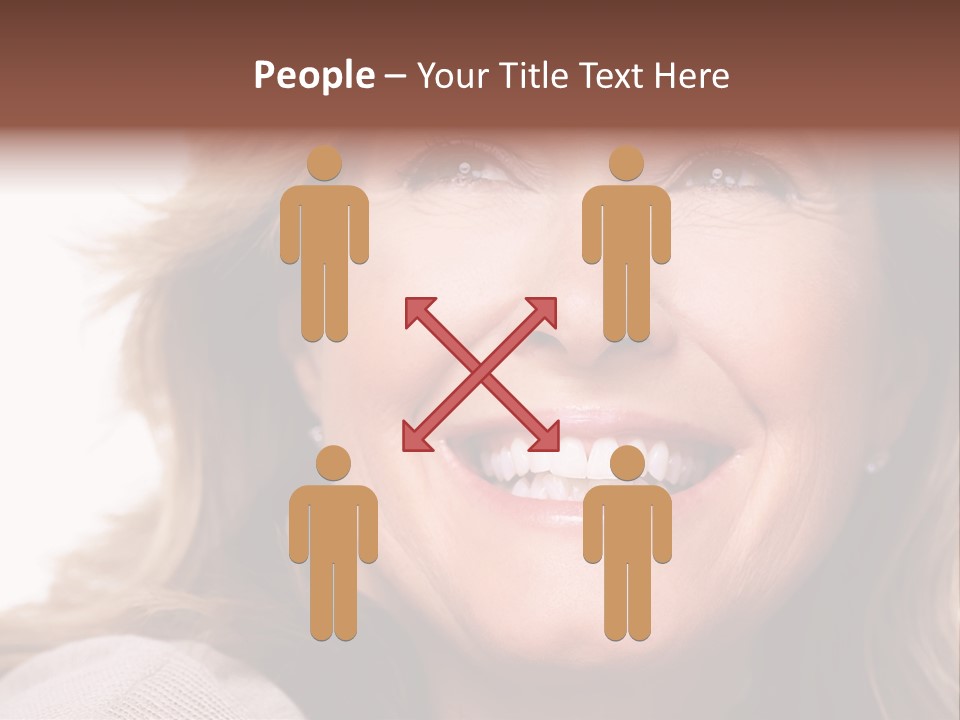 A Woman With A Smile On Her Face PowerPoint Template