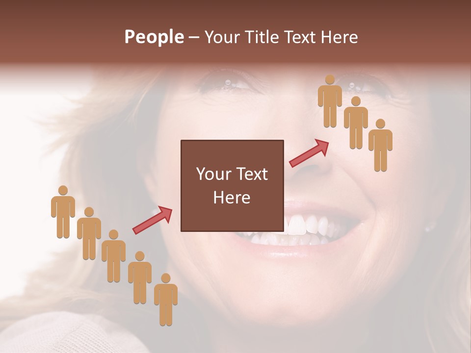 A Woman With A Smile On Her Face PowerPoint Template