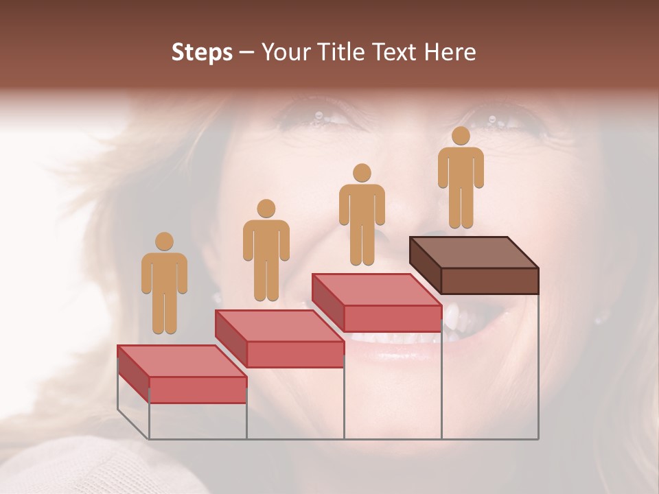A Woman With A Smile On Her Face PowerPoint Template