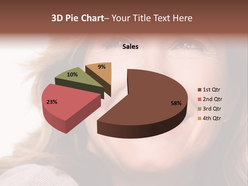 A Woman With A Smile On Her Face PowerPoint Template