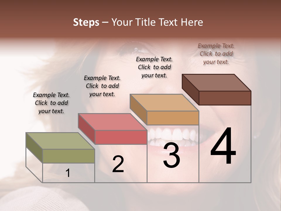 A Woman With A Smile On Her Face PowerPoint Template