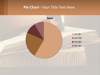 A Judge's Gaven Sitting On Top Of An Open Book PowerPoint Template