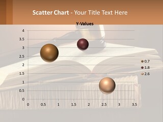 A Judge's Gaven Sitting On Top Of An Open Book PowerPoint Template