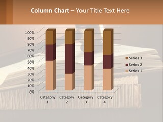 A Judge's Gaven Sitting On Top Of An Open Book PowerPoint Template