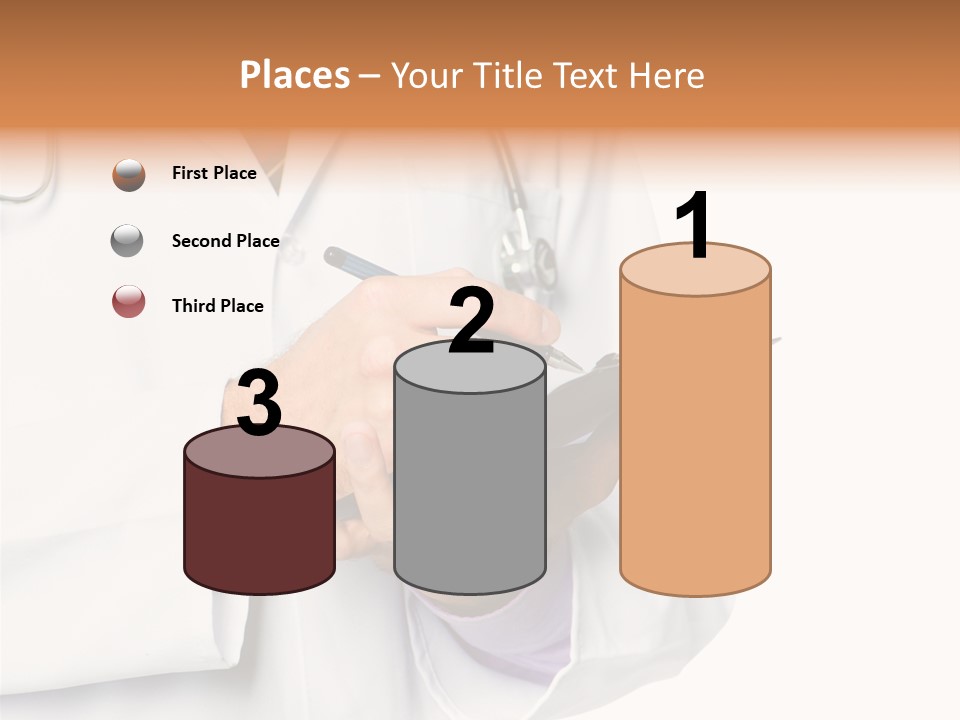 A Doctor Writing On A Clipboard With A Pen PowerPoint Template