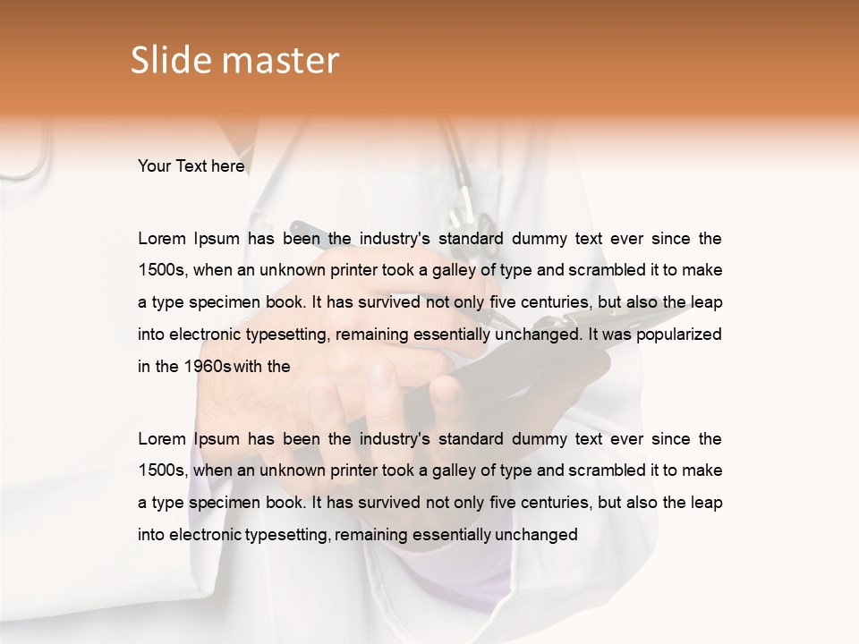 A Doctor Writing On A Clipboard With A Pen PowerPoint Template
