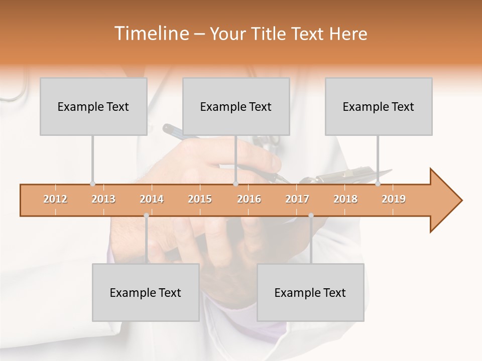 A Doctor Writing On A Clipboard With A Pen PowerPoint Template