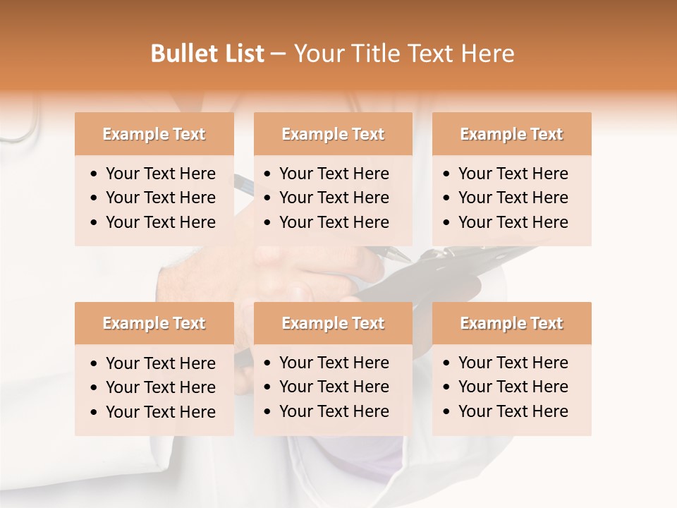 A Doctor Writing On A Clipboard With A Pen PowerPoint Template