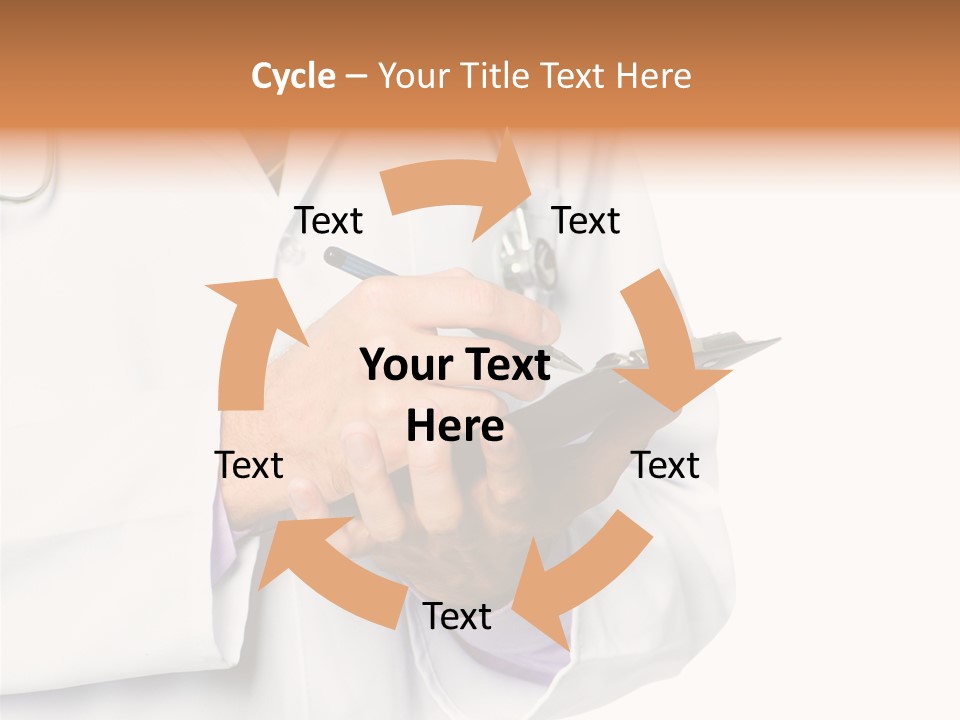 A Doctor Writing On A Clipboard With A Pen PowerPoint Template