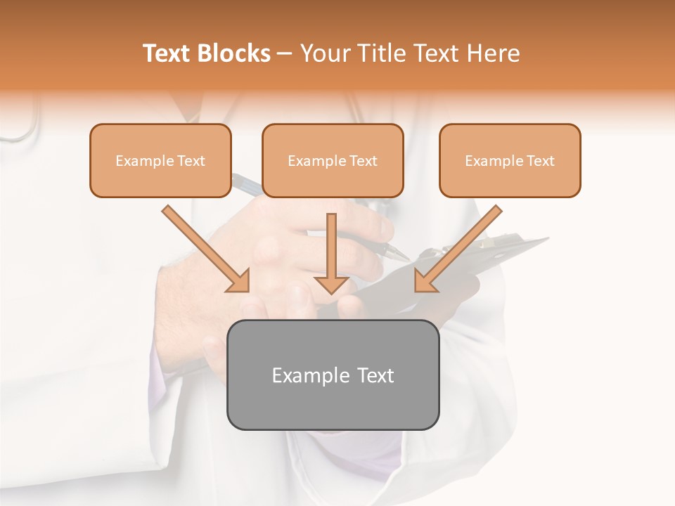 A Doctor Writing On A Clipboard With A Pen PowerPoint Template