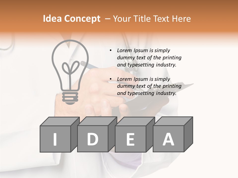 A Doctor Writing On A Clipboard With A Pen PowerPoint Template