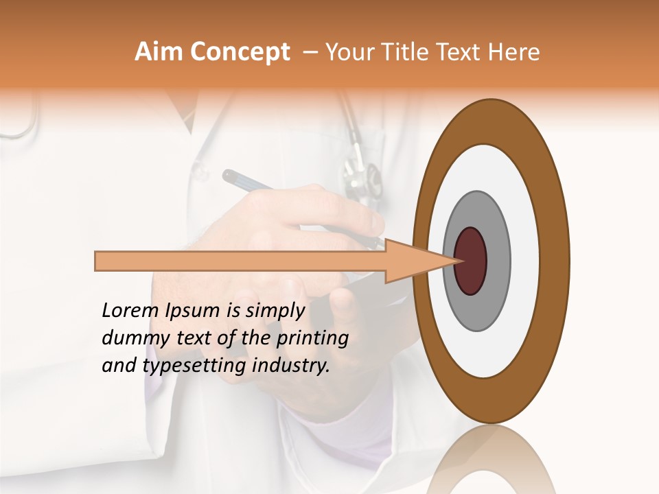 A Doctor Writing On A Clipboard With A Pen PowerPoint Template