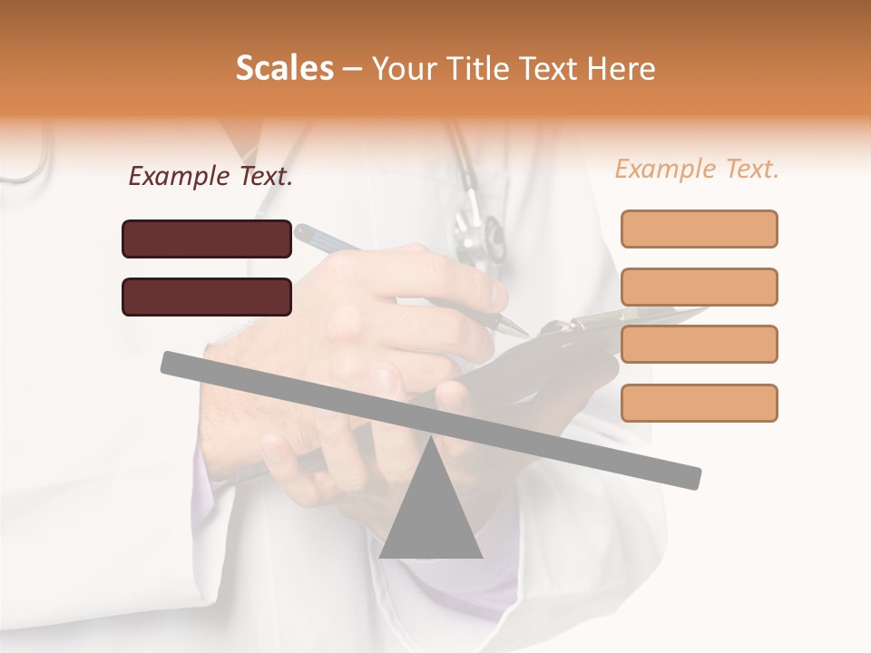 A Doctor Writing On A Clipboard With A Pen PowerPoint Template