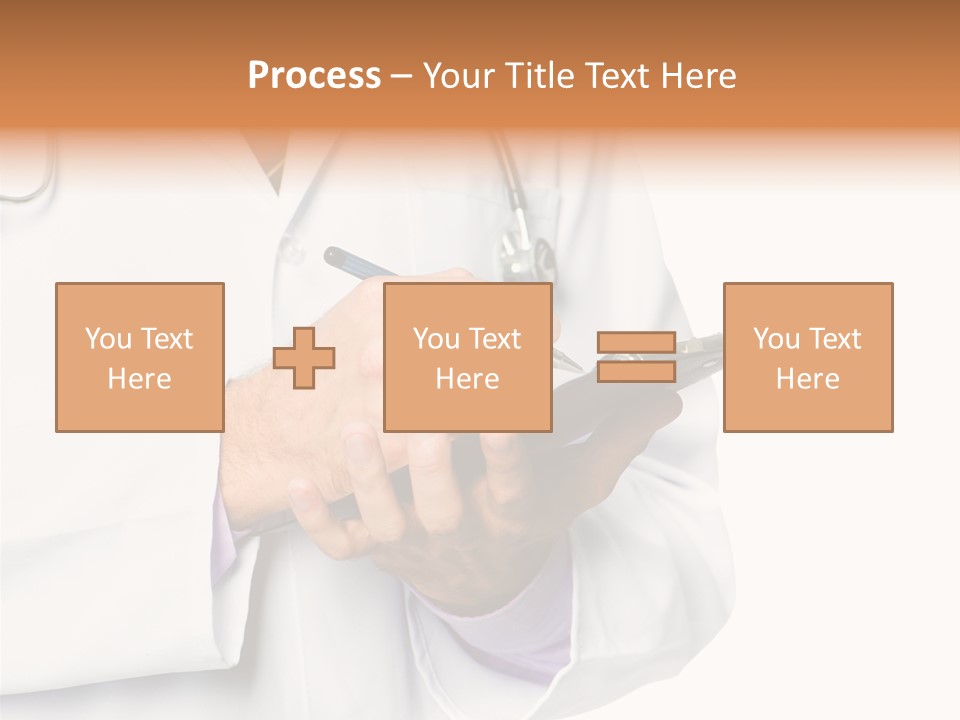 A Doctor Writing On A Clipboard With A Pen PowerPoint Template