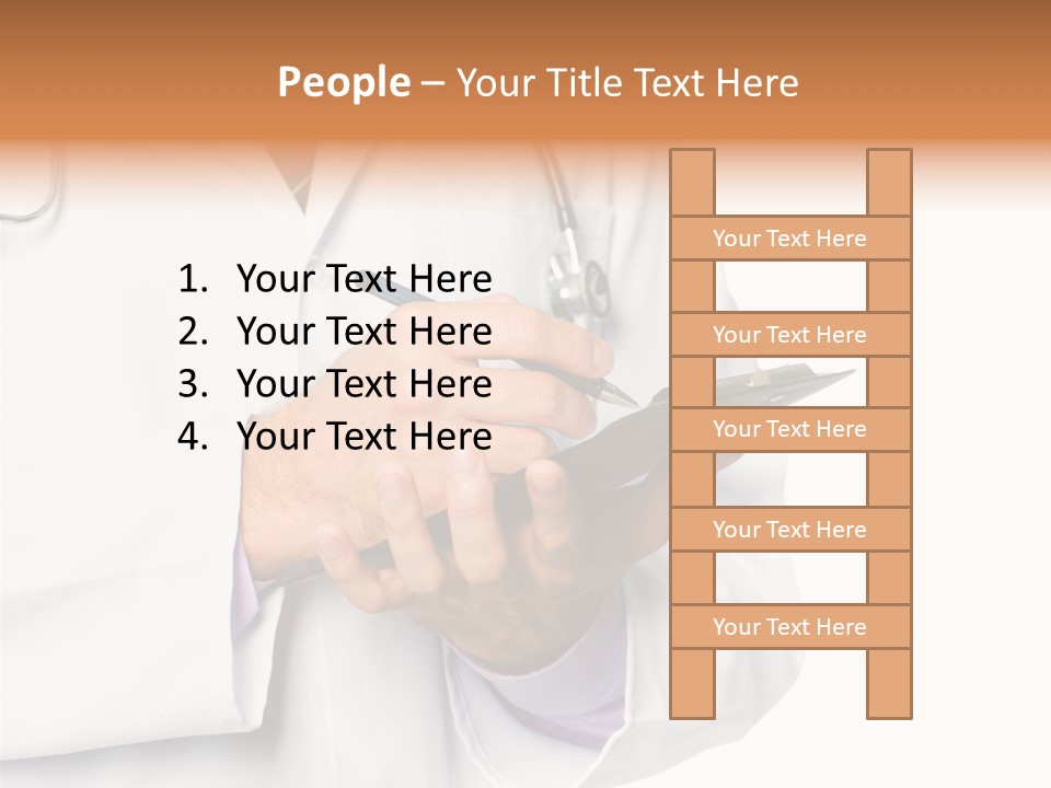 A Doctor Writing On A Clipboard With A Pen PowerPoint Template