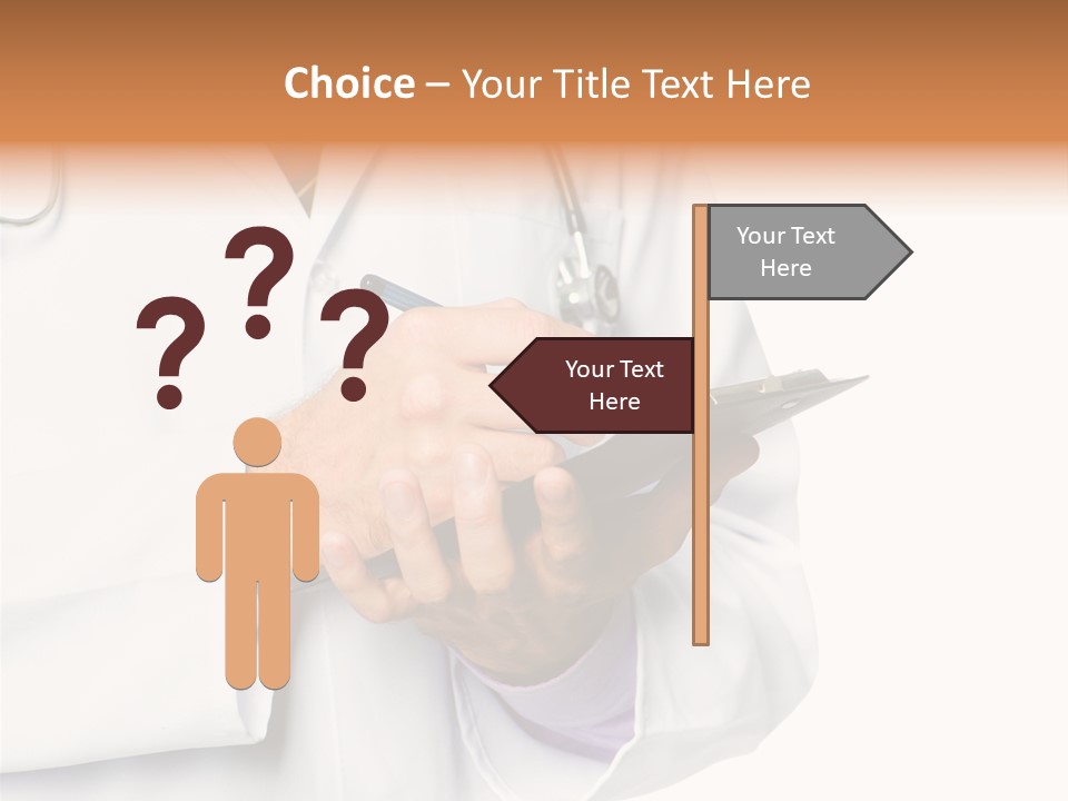 A Doctor Writing On A Clipboard With A Pen PowerPoint Template