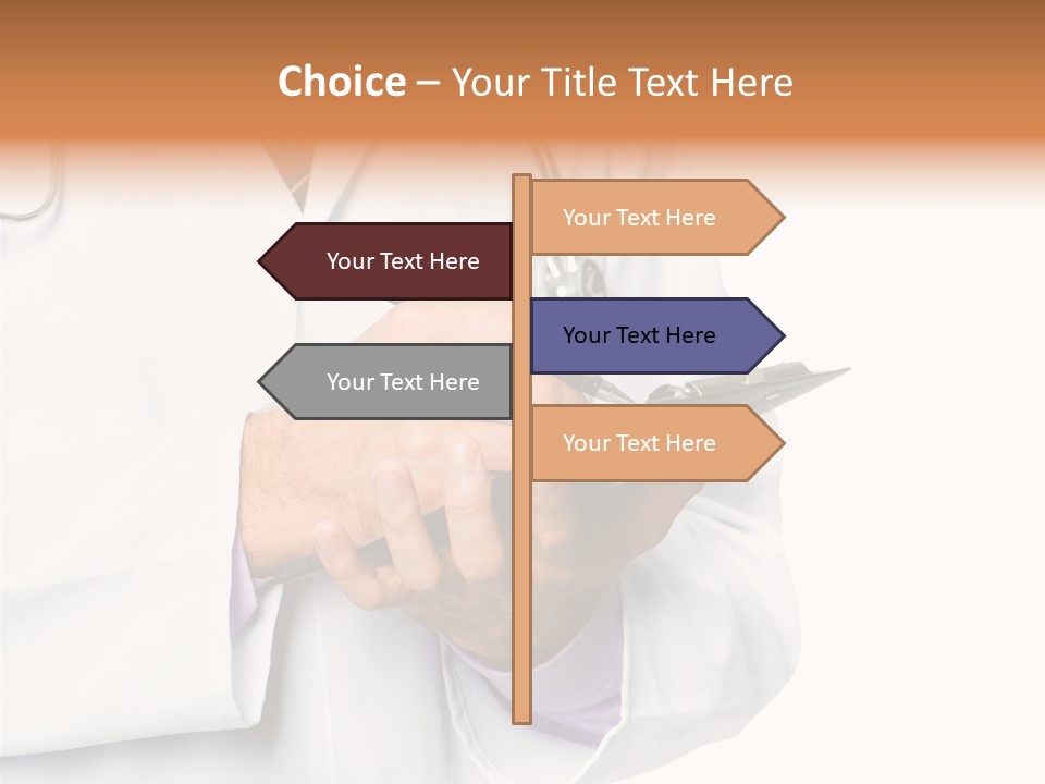 A Doctor Writing On A Clipboard With A Pen PowerPoint Template