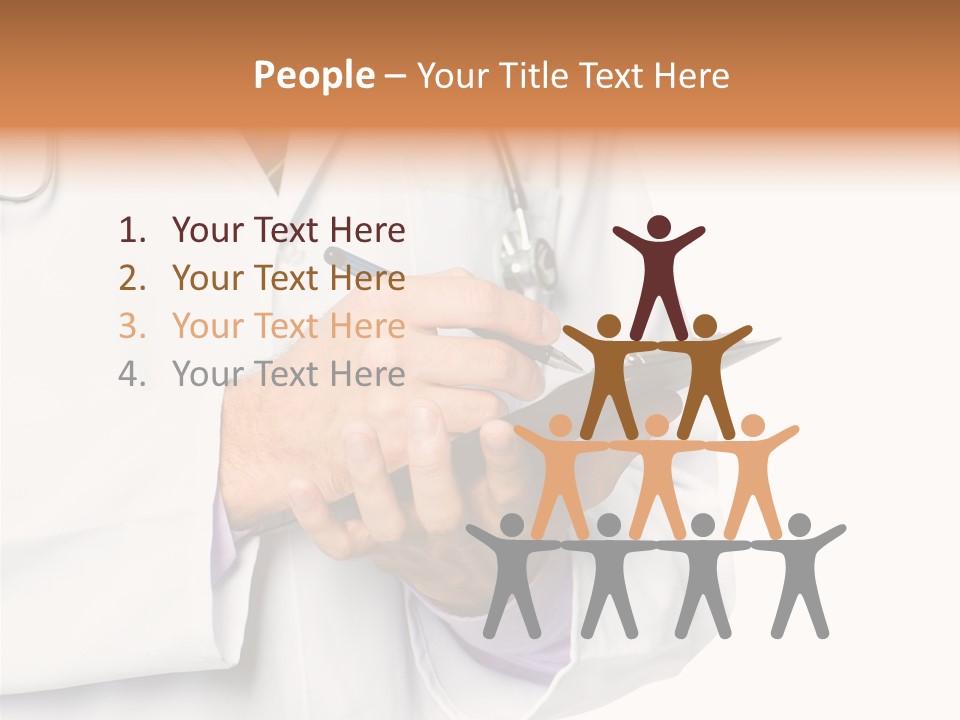 A Doctor Writing On A Clipboard With A Pen PowerPoint Template