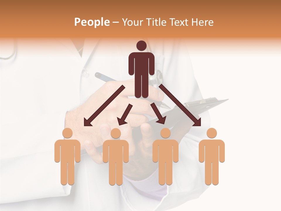 A Doctor Writing On A Clipboard With A Pen PowerPoint Template