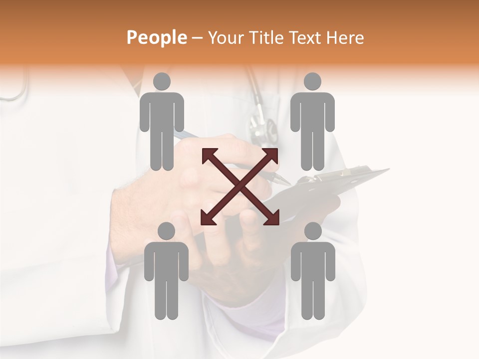 A Doctor Writing On A Clipboard With A Pen PowerPoint Template