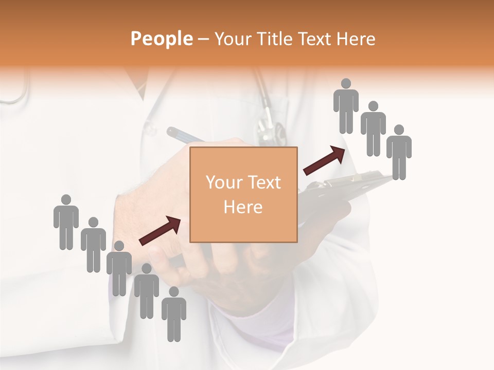A Doctor Writing On A Clipboard With A Pen PowerPoint Template