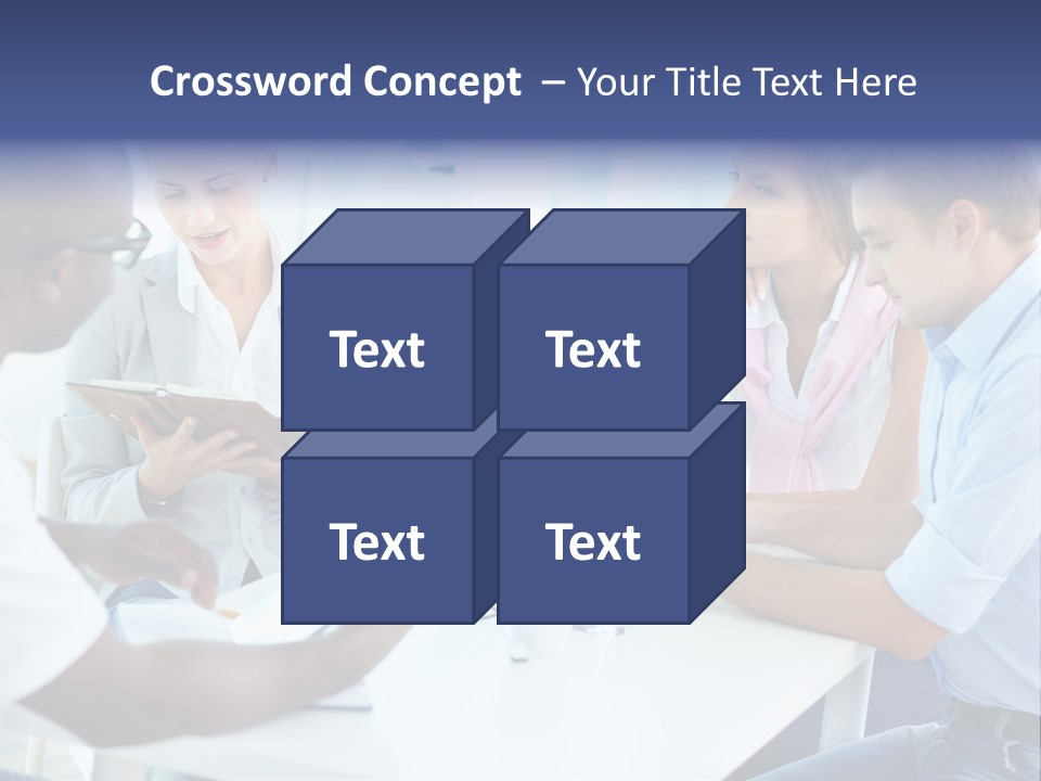 A Group Of People Sitting Around A Table With A Laptop PowerPoint Template