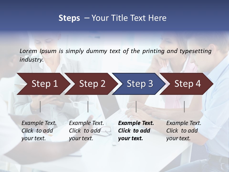 A Group Of People Sitting Around A Table With A Laptop PowerPoint Template