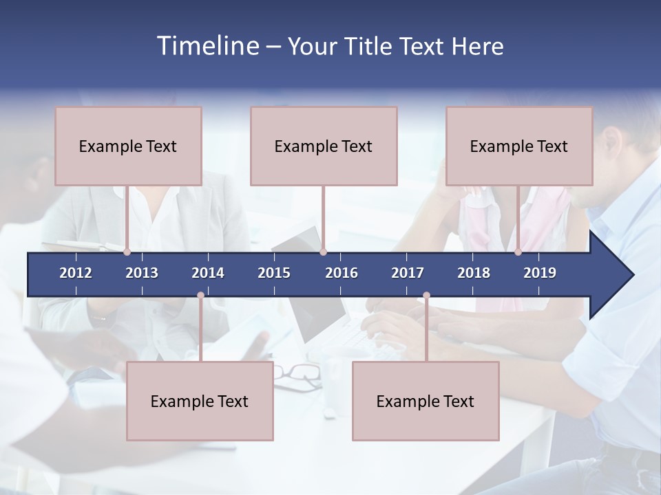 A Group Of People Sitting Around A Table With A Laptop PowerPoint Template
