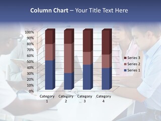 A Group Of People Sitting Around A Table With A Laptop PowerPoint Template