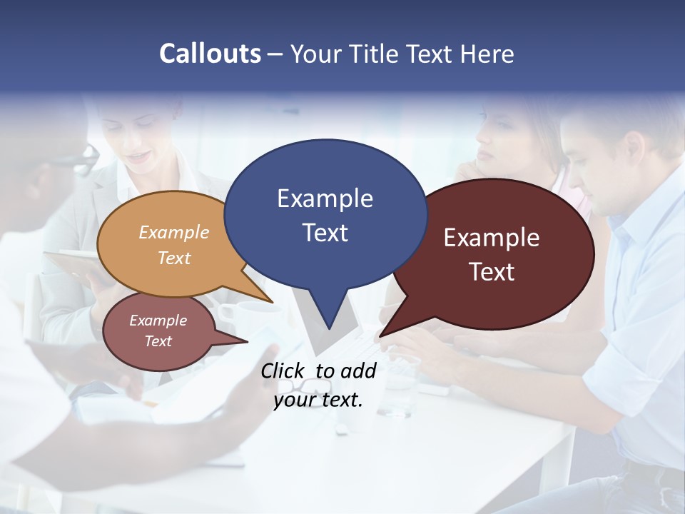 A Group Of People Sitting Around A Table With A Laptop PowerPoint Template