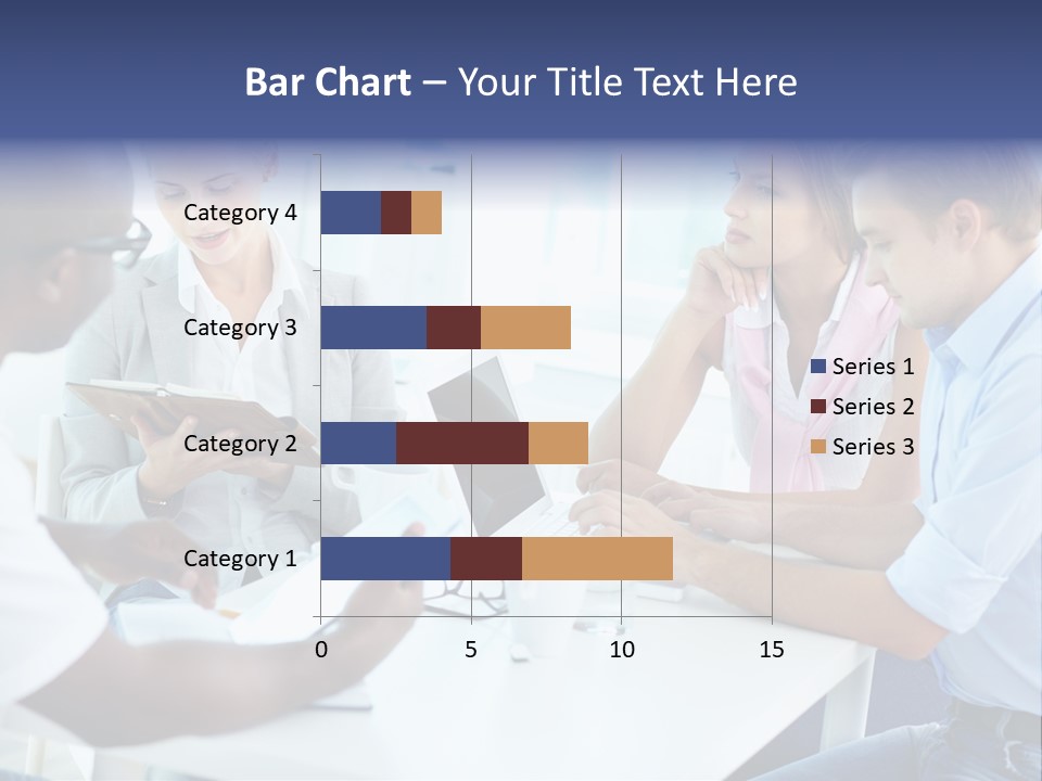 A Group Of People Sitting Around A Table With A Laptop PowerPoint Template