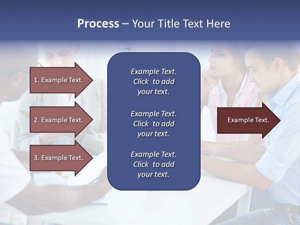 A Group Of People Sitting Around A Table With A Laptop PowerPoint Template