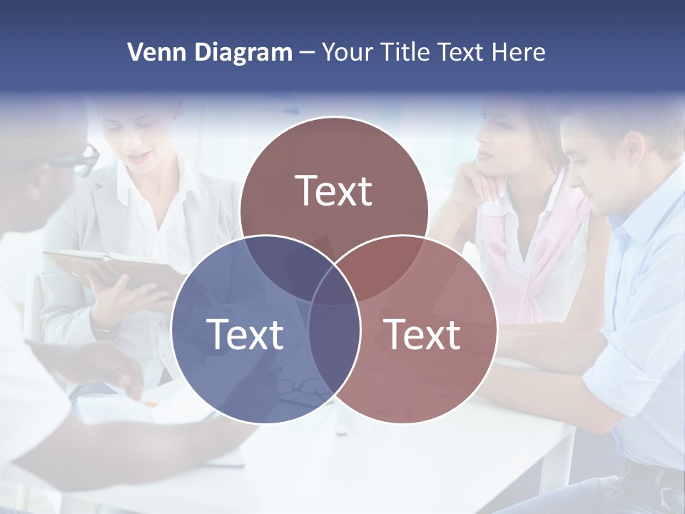 A Group Of People Sitting Around A Table With A Laptop PowerPoint Template