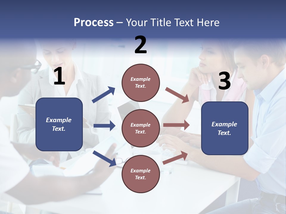 A Group Of People Sitting Around A Table With A Laptop PowerPoint Template