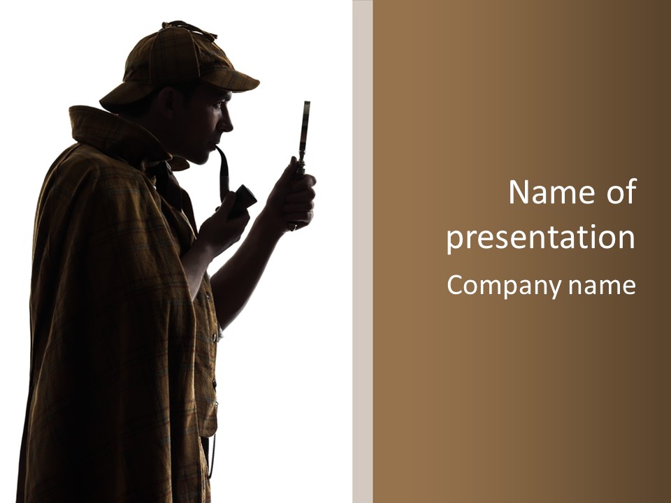 A Man In A Costume Holding A Cell Phone PowerPoint Template