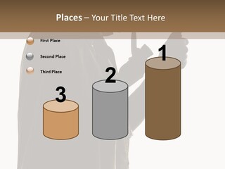 A Man In A Costume Holding A Cell Phone PowerPoint Template