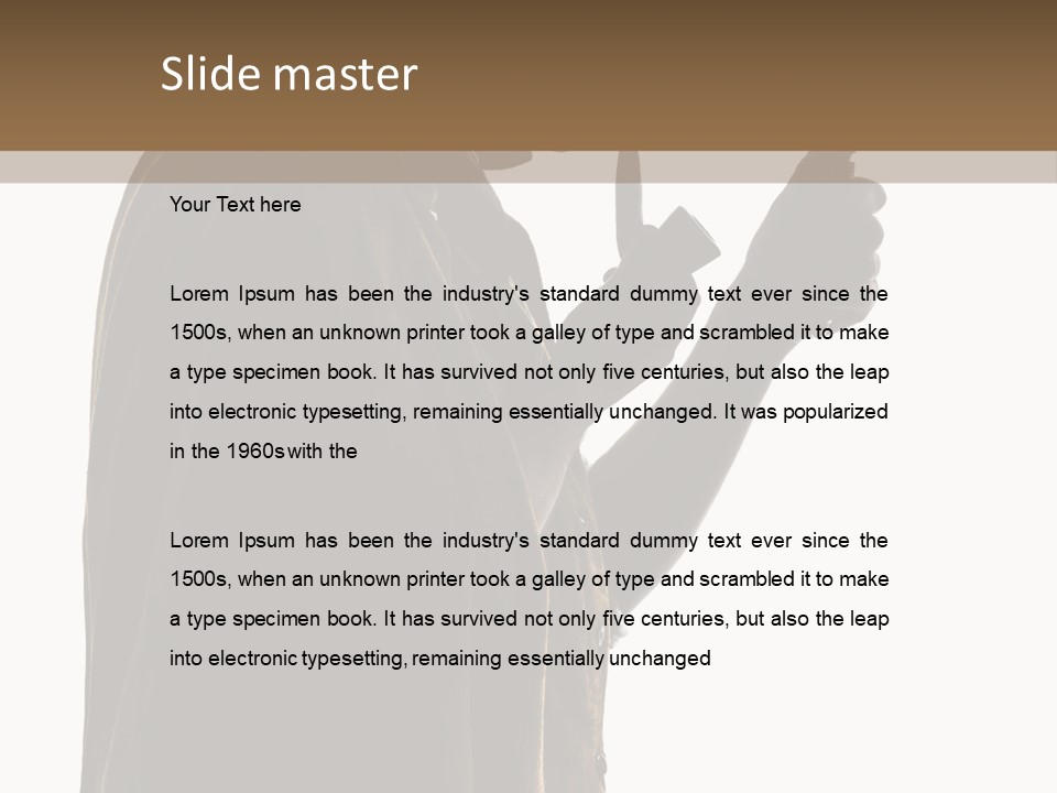 A Man In A Costume Holding A Cell Phone PowerPoint Template