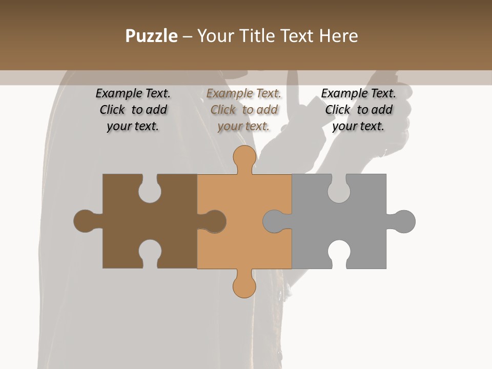 A Man In A Costume Holding A Cell Phone PowerPoint Template