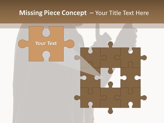 A Man In A Costume Holding A Cell Phone PowerPoint Template