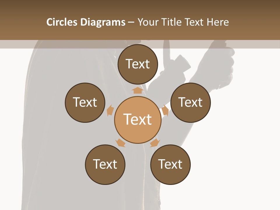 A Man In A Costume Holding A Cell Phone PowerPoint Template