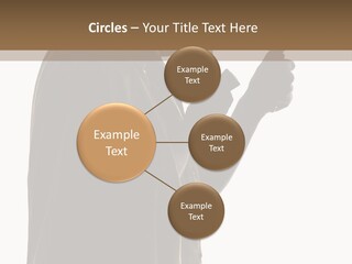 A Man In A Costume Holding A Cell Phone PowerPoint Template