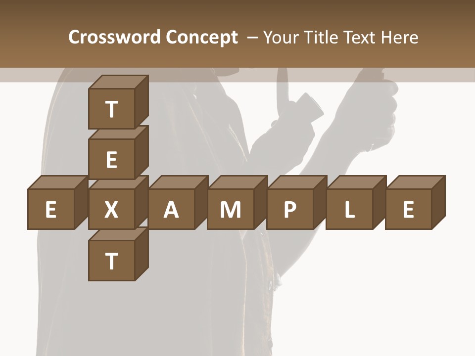 A Man In A Costume Holding A Cell Phone PowerPoint Template