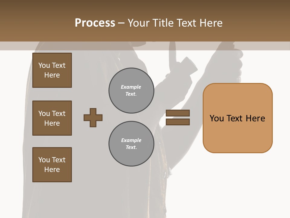 A Man In A Costume Holding A Cell Phone PowerPoint Template
