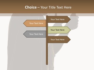 A Man In A Costume Holding A Cell Phone PowerPoint Template